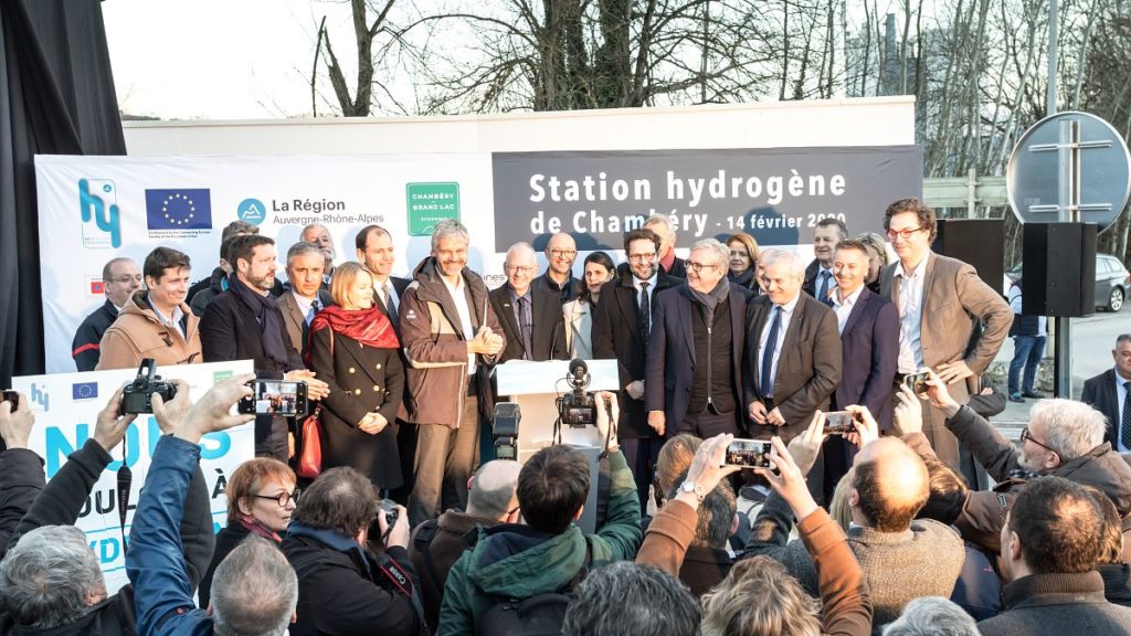 Inauguration de la 1ere station de recharge hydrogene, projet : Zero Emission Valley
