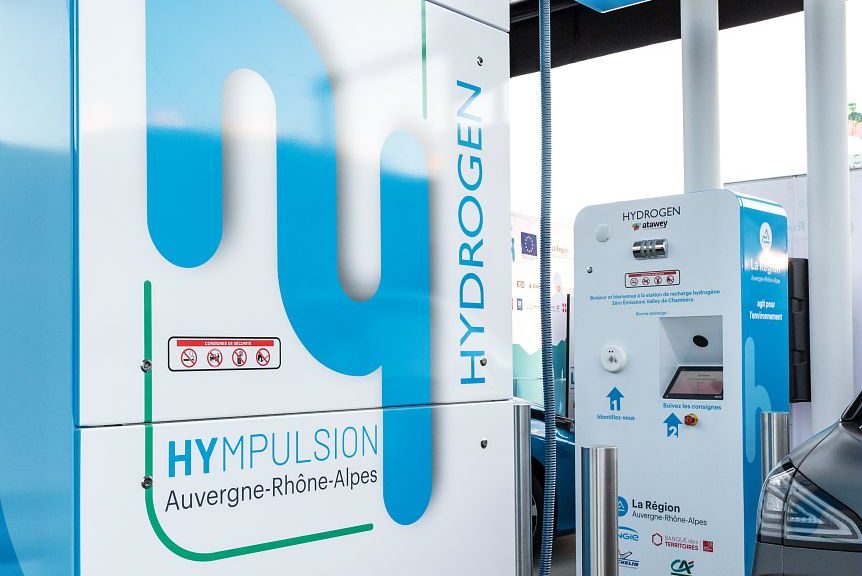 Inauguration de la 1ere station de recharge hydrogene, projet : Zero Emission Valley